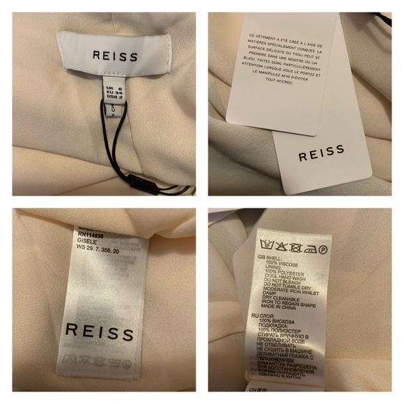 New! REISS Gisele Floral Front Slit Midi Dress - Picture 15 of 16